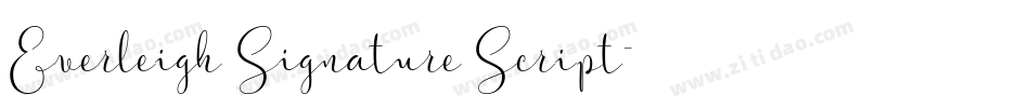 Everleigh Signature Script字体转换